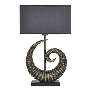 Modern Dizayn Burgu Abajur Gold Gri