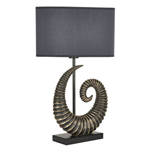 Modern Dizayn Burgu Abajur Gold Gri