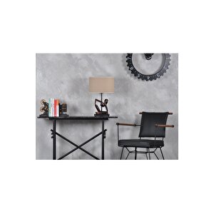 Qdec Modern Dizayn İnsan Abajur Bakır Bej
