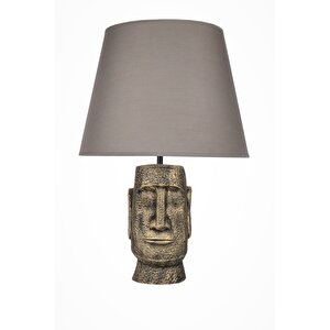 Modern Dizayn Moai Abajur Gold Antrasit