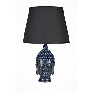 Modern Dizayn Büyük Buda Abajur Cobalt Siyah