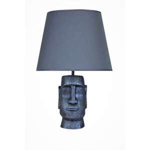 Modern Dizayn Moai Abajur Cobalt Lacivert