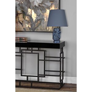 Qdec Modern Dizayn Moai Abajur Cobalt Lacivert