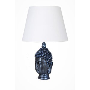 Modern Dizayn Büyük Buda Abajur Cobalt Beyaz