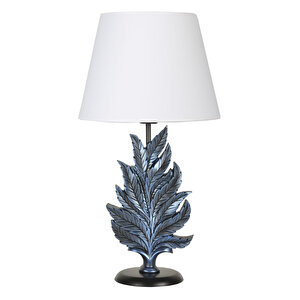 Modern Dizayn Yaprak Abajur Cobalt Beyaz