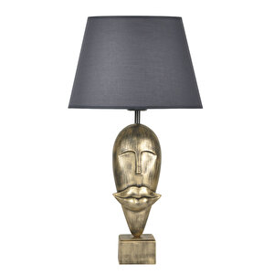 Modern Dizayn Afrika Abajur Gold Gri