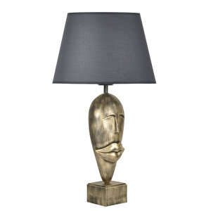 Modern Dizayn Afrika Abajur Gold Gri
