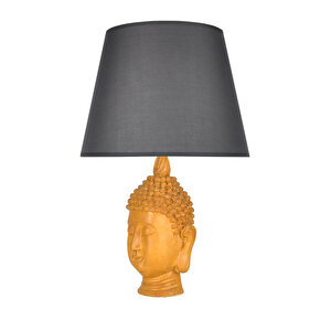 Modern Dizayn Büyük Buda Abajur Sarı Gri