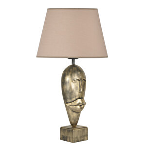 Modern Dizayn Afrika Abajur Gold Bej