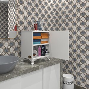 Kenzlife Mutfak Dolabı Mine 048*030*032 Byz Kapaklı Ayaklı Banyo Evrak Ofis Kitaplık Ayakkabılık Kiler