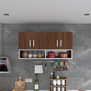Kenzlife Hazır Mutfak Vesper Cvz 060*120*22 Mutfak Banyo Dolabı Kapaklı Raflı