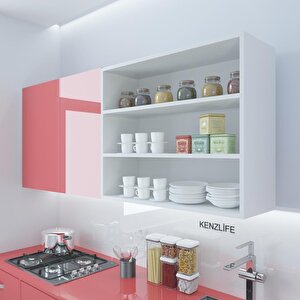 Kenzlife Mutfak Dolabı Itır 090.090.30 Byz 2 Raflı Kapaksız Ofis Banyo Kiler Evrak Kitaplık