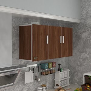 Hazır Mutfak Canna32 Ceviz 060x20x32 Mutfak Banyo Dolabı Kapaklı Raflı