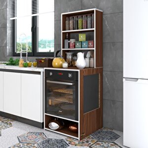 Ankastre Fırın Dolabı Ismihan Cvz 165*60*56 Mutfak Raflı
