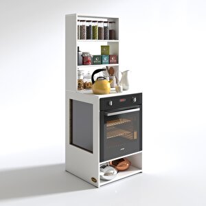 Ankastre Fırın Dolabı Ismihan Byz 165*60*56 Mutfak Raflı