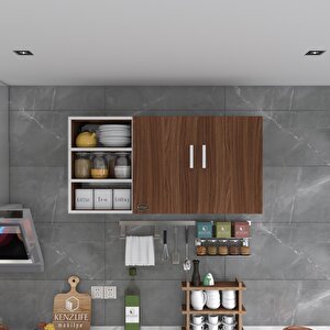 Kenzlife Hazır Mutfak Castus22 Cvz 060*120*22 Mutfak Banyo Dolabı Kapaklı Raflı