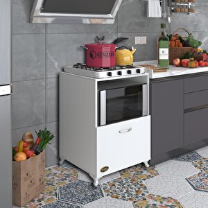 Ocak Dolabı Ayşe Byz 85*60*57 Mutfak Modül Mini Fırın Mikrodalga Banyo Ofis Modül