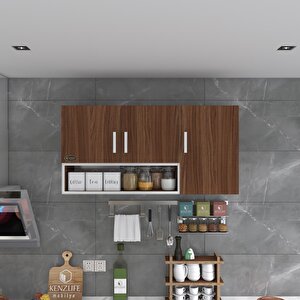 Kenzlife Hazır Mutfak Mirena22 Cvz 060*120*22 Mutfak Banyo Dolabı Kapaklı Raflı