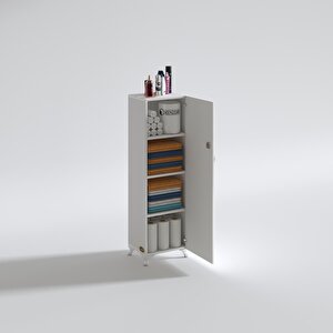 Mutfak Dolabı Zehra 128*030*032 Byz Kilitli Ayaklı Banyo Evrak Ofis Kitaplık Ayakkabılık Kiler