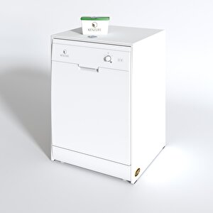 Kenzlife Bulaşık&çamaşır&kurutma Makinesi Dolabı Berfu Beyaz 90x70x60 Banyo Ofis