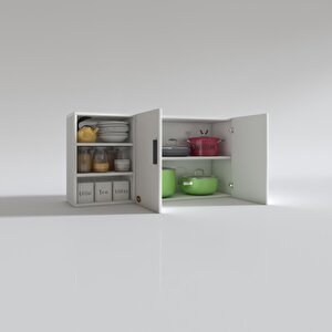 Hazır Mutfak Castus22 Byz 060*120*22 Banyo Dolabı Kapaklı Raflı Arkalıklı