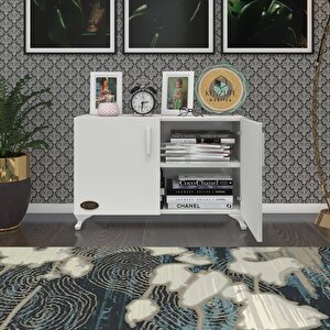Kenzlife 2 Kapılı Dolap Rabia 048*070*032 Byz Kapaklı Ayaklı Banyo Mutfak Ofis Kitaplık Ayakkabılık Kiler