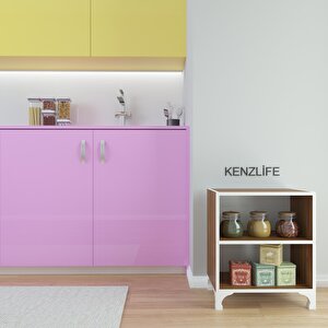 Kitaplık Tuğçe 068*030*020 Cvz Ayaklı Mutfak Dolabı Banyo Ofis Ayakkabılık Kiler