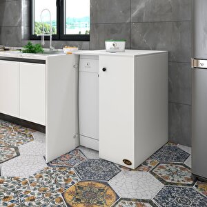 Bulaşık&çamaşır&kurutma Makinesi Dolabı Kapaklı Nurten Byz 90*70*60 Banyo Ofis