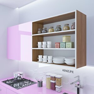 Kenzlife Mutfak Dolabı Itır 090.090.30 Cvz 2 Raflı Kapaksız Ofis Banyo Kiler Evrak Kitaplık
