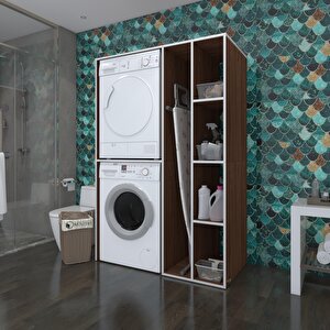 Çamaşır-kurutma Makinesi Dolabı Alyusha Ceviz 180x120x60 Banyo Kapaksız Arkalıksız