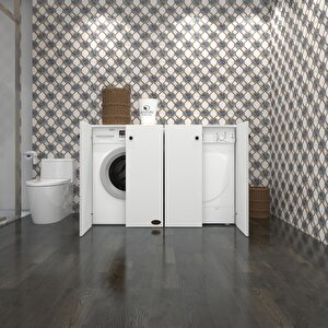 Çamaşır&kurutma&bulaşık Makinesi Dolabı Tatyanakare Byz 90*140*60 Kapaklı Arkalıksız