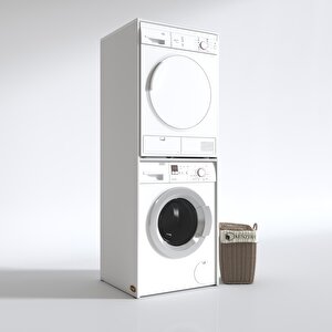 Çamaşır-kurutma Makinesi Dolabı Evgeniyamdf Byz 180*70*60 % 100 Mdf Full Mdf Banyo Çift Katlı Kapaksız Arkalıksız