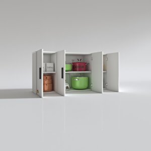 Hazır Mutfak Merlanda Byz 060*120*32 Mutfak Banyo Dolabı Kapaklı Raflı