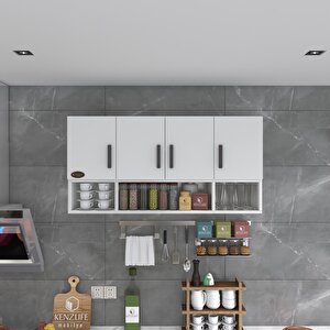 Kenzlife Hazır Mutfak Severus Byz 060*120*32 Mutfak Banyo Dolabı Kapaklı Raflı