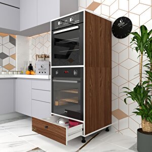 Fırın Dolabı Naime Cvz 145*60*56 Mutfak Çekmeceli Ayaklı Banyo Kiler Ofis