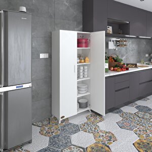 Kenzlife 2 Kapılı Dolap Rabia 188*070*032 Byz Kapaklı Ayaklı Banyo Mutfak Ofis Kitaplık Ayakkabılık Kiler