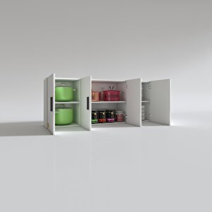 Hazır Mutfak Marina Byz 060*150*32 Mutfak Banyo Dolabı Kapaklı Raflı