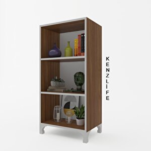 Kitaplık Tuğçe 108x030x20 Ceviz Ayaklı Mutfak Dolabı Banyo Ofis Ayakkabılık Kiler