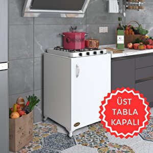 Ocak Dolabı Hoşseda Byz 85*60*56 Hazır Mutfak Klasik Set Üstü Ocak Için Arkalıksız