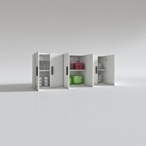 Hazır Mutfak Nonus Byz 060*150*32 Mutfak Banyo Dolabı Kapaklı Raflı