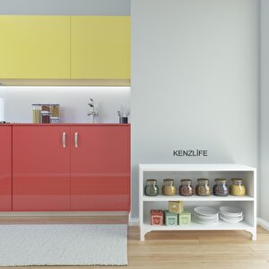 Kenzlife Kitaplık Tuğçe 048*090*020 Byz Ayaklı Mutfak Dolabı Banyo Ofis Ayakkabılık Kiler