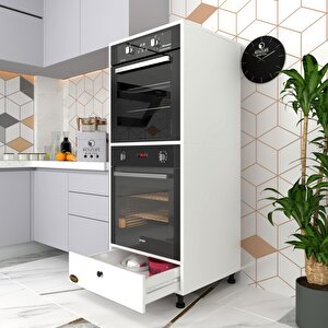Fırın Dolabı Naime Byz 145*60*56 Mutfak Çekmeceli Ayaklı Banyo Kiler Ofis