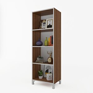Kitaplık Tuğçe 148x60x20 Ceviz Ayaklı Mutfak Dolabı Banyo Ofis Ayakkabılık Kiler