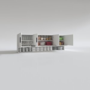Hazır Mutfak Perenna Byz 060*180*32 Mutfak Banyo Dolabı Kapaklı Raflı