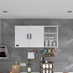 Hazır Mutfak Fulvus22 Byz 060*120*22 Mutfak Banyo Dolabı Kapaklı Raflı