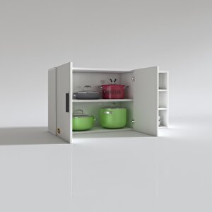 Kenzlife Hazır Mutfak Fulvus22 Byz 060*120*22 Mutfak Banyo Dolabı Kapaklı Raflı