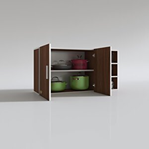 Kenzlife Hazır Mutfak Fulvus22 Cvz 060*120*22 Mutfak Banyo Dolabı Kapaklı Raflı