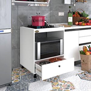 Ocak Dolabı Piraye Byz 85*70*60 Xlarge Çekmeceli Hazır Mutfak Ankastre Gömme Ocak Için