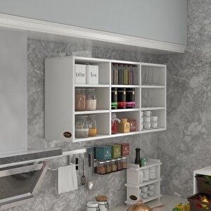 Hazır Mutfak Hortus22 Byz 060*120*22 Banyo Dolabı Raflı Kapaksız Arkalıklı
