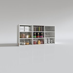 Kenzlife Hazır Mutfak Hortus22 Byz 060*120*22 Banyo Dolabı Raflı Kapaksız Arkalıklı